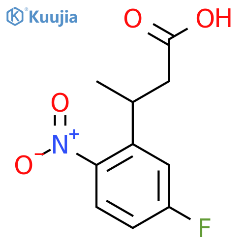 3-(5-Fluoro-2-nitrophenyl)butanoic acid structure
