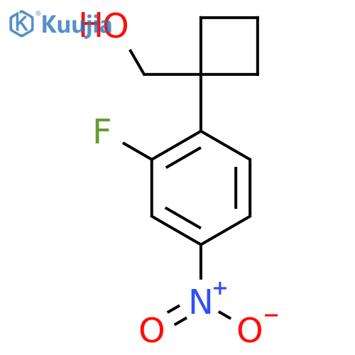 1-(2-fluoro-4-nitrophenyl)cyclobutylmethanol structure