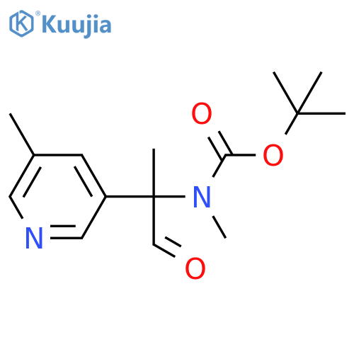 tert-butyl N-methyl-N-2-(5-methylpyridin-3-yl)-1-oxopropan-2-ylcarbamate structure