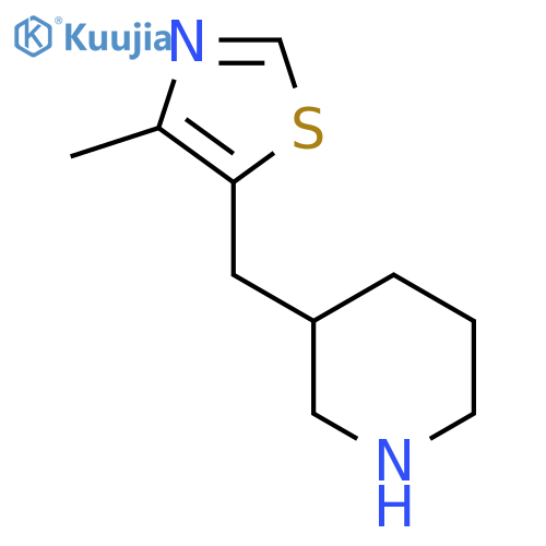 3-[(4-Methyl-1,3-thiazol-5-yl)methyl]piperidine structure