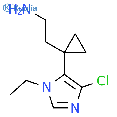2-1-(4-chloro-1-ethyl-1H-imidazol-5-yl)cyclopropylethan-1-amine structure