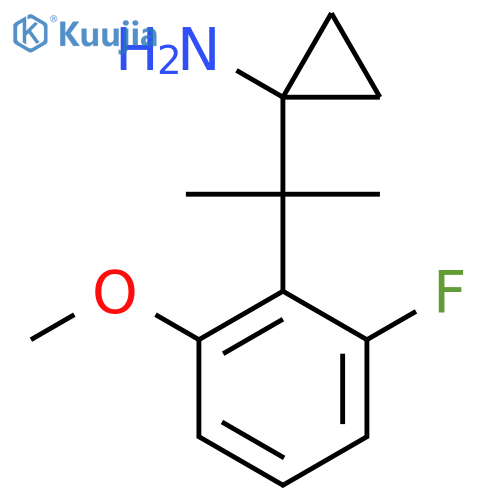 1-2-(2-fluoro-6-methoxyphenyl)propan-2-ylcyclopropan-1-amine structure