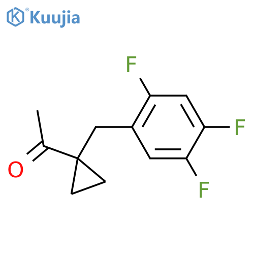 1-{1-(2,4,5-trifluorophenyl)methylcyclopropyl}ethan-1-one structure