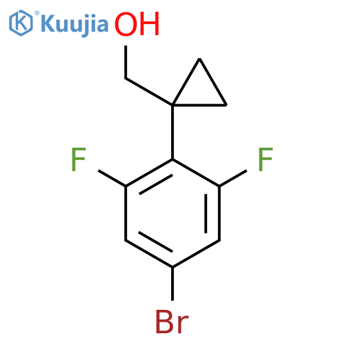 1-(4-bromo-2,6-difluorophenyl)cyclopropylmethanol structure
