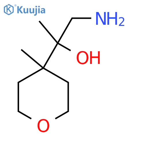 1-amino-2-(4-methyloxan-4-yl)propan-2-ol structure