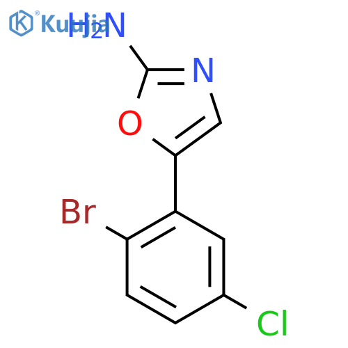 5-(2-bromo-5-chlorophenyl)-1,3-oxazol-2-amine structure