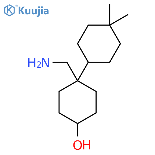 4-(aminomethyl)-4-(4,4-dimethylcyclohexyl)cyclohexan-1-ol structure