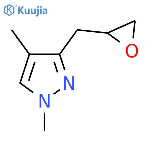 1,4-dimethyl-3-(oxiran-2-yl)methyl-1H-pyrazole structure