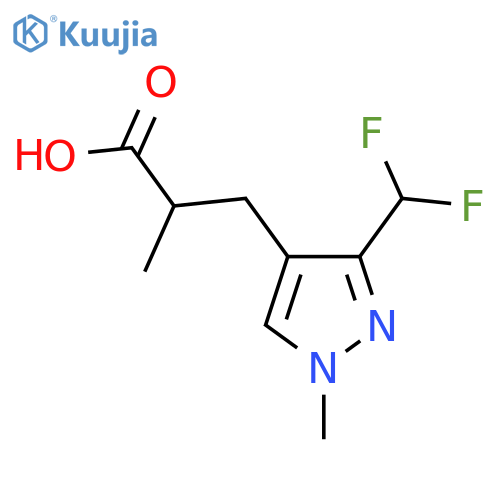 3-3-(difluoromethyl)-1-methyl-1H-pyrazol-4-yl-2-methylpropanoic acid structure