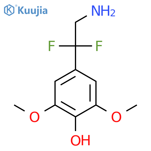 4-(2-amino-1,1-difluoroethyl)-2,6-dimethoxyphenol structure