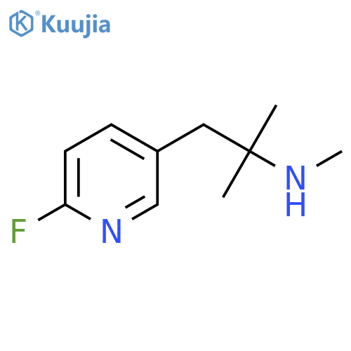 1-(6-fluoropyridin-3-yl)-2-methylpropan-2-yl(methyl)amine structure