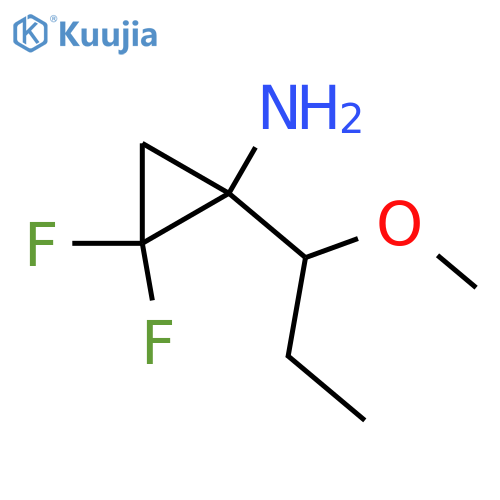 2,2-difluoro-1-(1-methoxypropyl)cyclopropan-1-amine structure