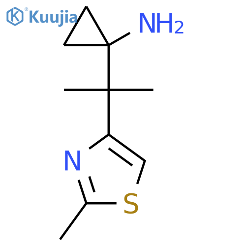 1-2-(2-methyl-1,3-thiazol-4-yl)propan-2-ylcyclopropan-1-amine structure