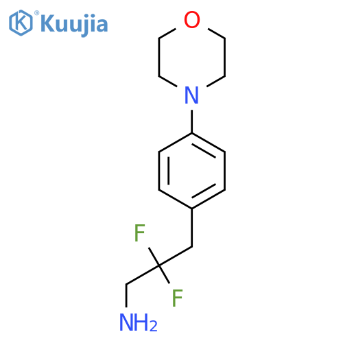 2,2-difluoro-3-4-(morpholin-4-yl)phenylpropan-1-amine structure