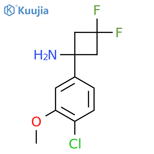 1-(4-chloro-3-methoxyphenyl)-3,3-difluorocyclobutan-1-amine structure