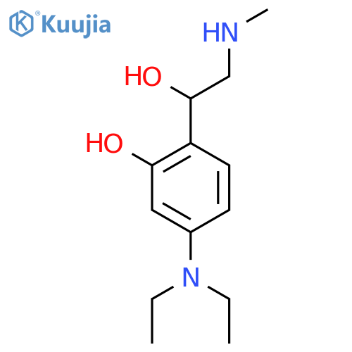 5-(diethylamino)-2-1-hydroxy-2-(methylamino)ethylphenol structure