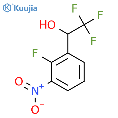 2,2,2-trifluoro-1-(2-fluoro-3-nitrophenyl)ethan-1-ol structure