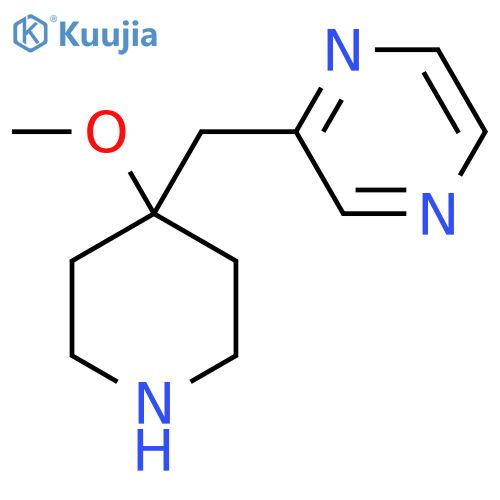 2-(4-methoxypiperidin-4-yl)methylpyrazine structure