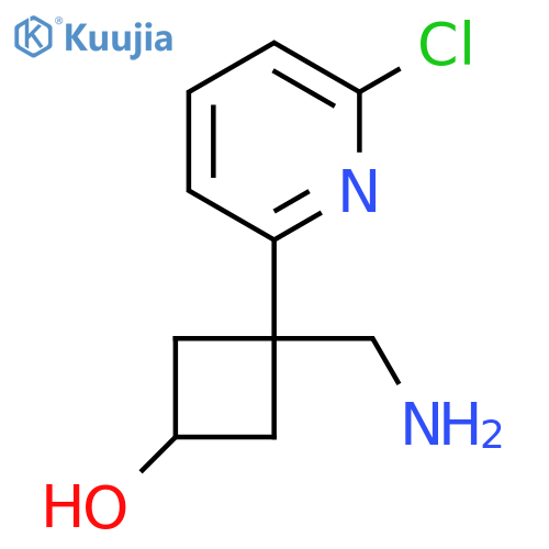 3-(aminomethyl)-3-(6-chloropyridin-2-yl)cyclobutan-1-ol structure