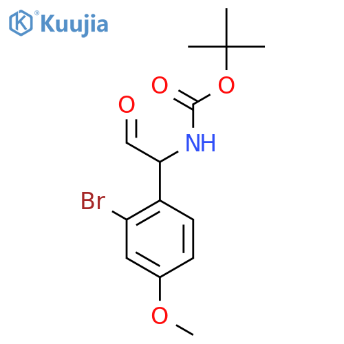 tert-butyl N-1-(2-bromo-4-methoxyphenyl)-2-oxoethylcarbamate structure