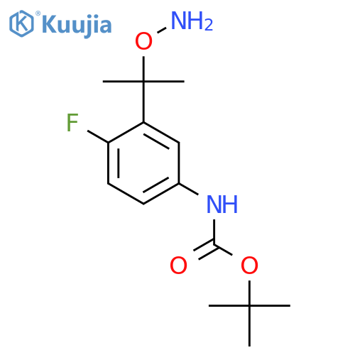 tert-butyl N-{3-2-(aminooxy)propan-2-yl-4-fluorophenyl}carbamate structure