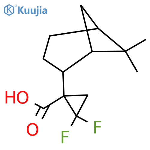 1-{6,6-dimethylbicyclo3.1.1heptan-2-yl}-2,2-difluorocyclopropane-1-carboxylic acid structure