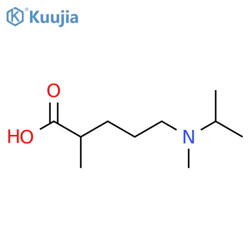 2-methyl-5-methyl(propan-2-yl)aminopentanoic acid structure