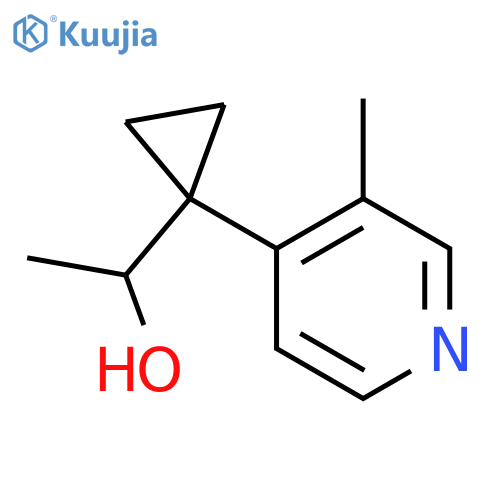 1-1-(3-methylpyridin-4-yl)cyclopropylethan-1-ol structure
