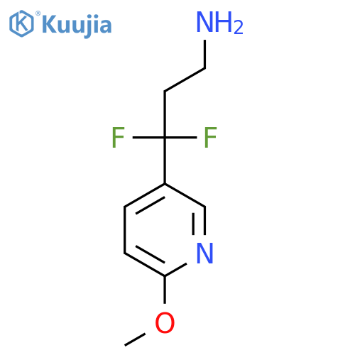 3,3-difluoro-3-(6-methoxypyridin-3-yl)propan-1-amine structure