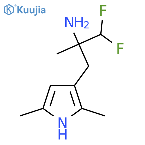 3-(2,5-dimethyl-1H-pyrrol-3-yl)-1,1-difluoro-2-methylpropan-2-amine structure