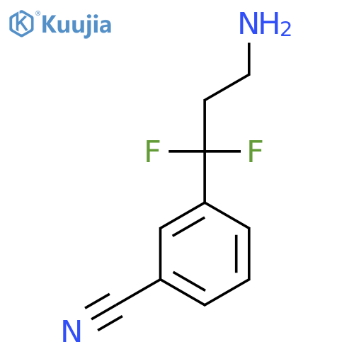 3-(3-amino-1,1-difluoropropyl)benzonitrile structure