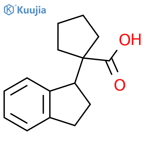 1-(2,3-dihydro-1H-inden-1-yl)cyclopentane-1-carboxylic acid structure