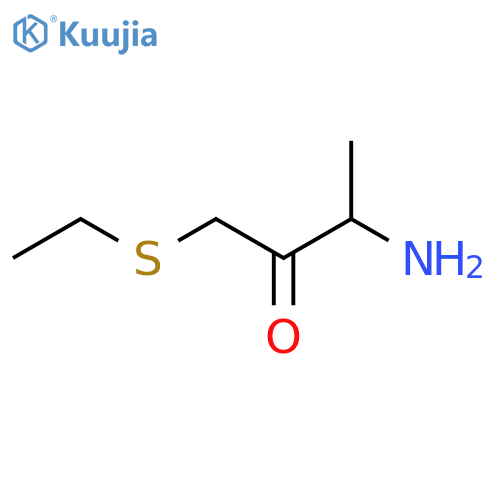 3-amino-1-(ethylsulfanyl)butan-2-one structure
