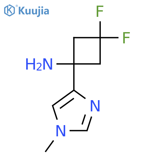 3,3-difluoro-1-(1-methyl-1H-imidazol-4-yl)cyclobutan-1-amine structure