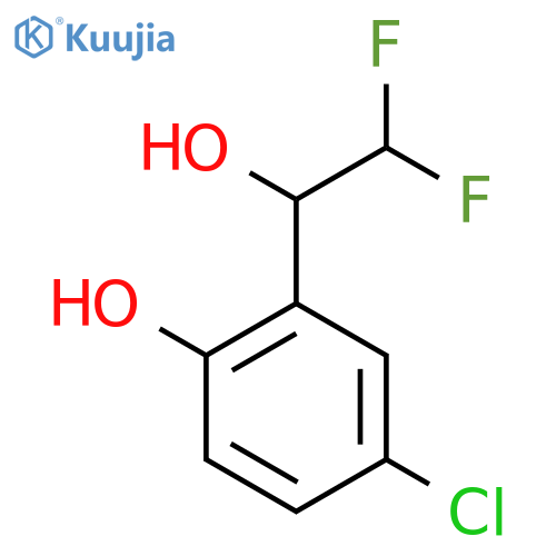 4-chloro-2-(2,2-difluoro-1-hydroxyethyl)phenol structure