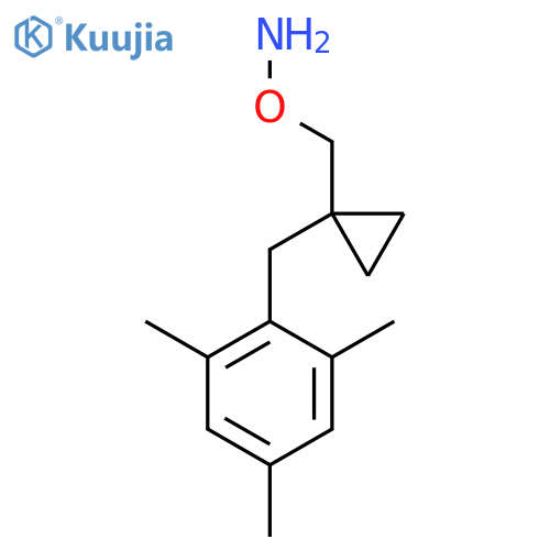 O-({1-(2,4,6-trimethylphenyl)methylcyclopropyl}methyl)hydroxylamine structure