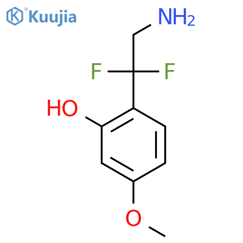 2-(2-amino-1,1-difluoroethyl)-5-methoxyphenol structure