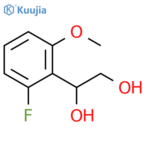 1-(2-fluoro-6-methoxyphenyl)ethane-1,2-diol structure