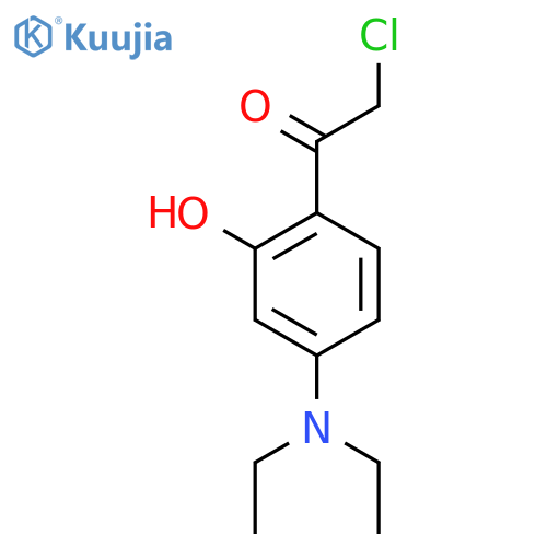 2-chloro-1-4-(diethylamino)-2-hydroxyphenylethan-1-one structure