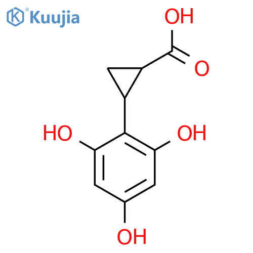 2-(2,4,6-trihydroxyphenyl)cyclopropane-1-carboxylic acid structure