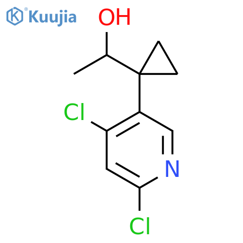 1-1-(4,6-dichloropyridin-3-yl)cyclopropylethan-1-ol structure