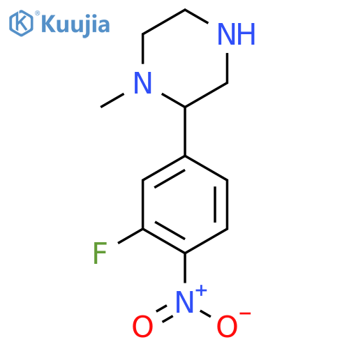 2-(3-fluoro-4-nitrophenyl)-1-methylpiperazine structure