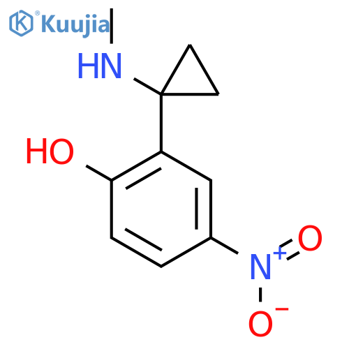 2-1-(methylamino)cyclopropyl-4-nitrophenol structure