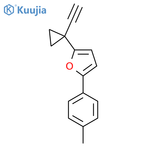 2-(1-ethynylcyclopropyl)-5-(4-methylphenyl)furan structure