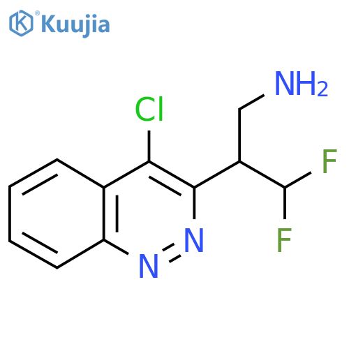 2-(4-chlorocinnolin-3-yl)-3,3-difluoropropan-1-amine structure