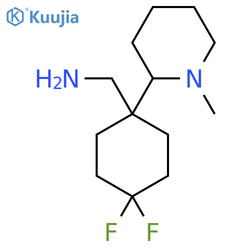 4,4-difluoro-1-(1-methylpiperidin-2-yl)cyclohexylmethanamine structure