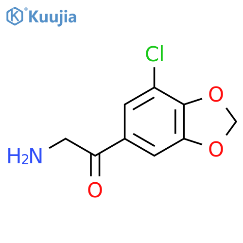 2-amino-1-(7-chloro-1,3-dioxaindan-5-yl)ethan-1-one structure