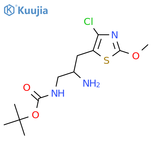 tert-butyl N-2-amino-3-(4-chloro-2-methoxy-1,3-thiazol-5-yl)propylcarbamate structure