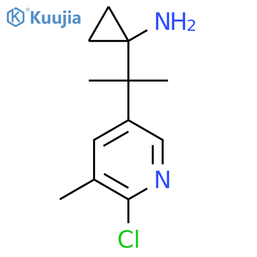 1-2-(6-chloro-5-methylpyridin-3-yl)propan-2-ylcyclopropan-1-amine structure