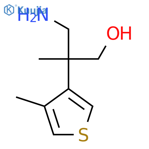 3-amino-2-methyl-2-(4-methylthiophen-3-yl)propan-1-ol structure